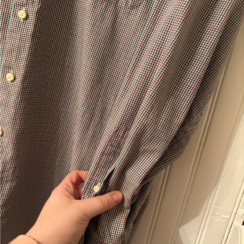 Peter Millar Multicolor Micro Check Button Down S… - image 8